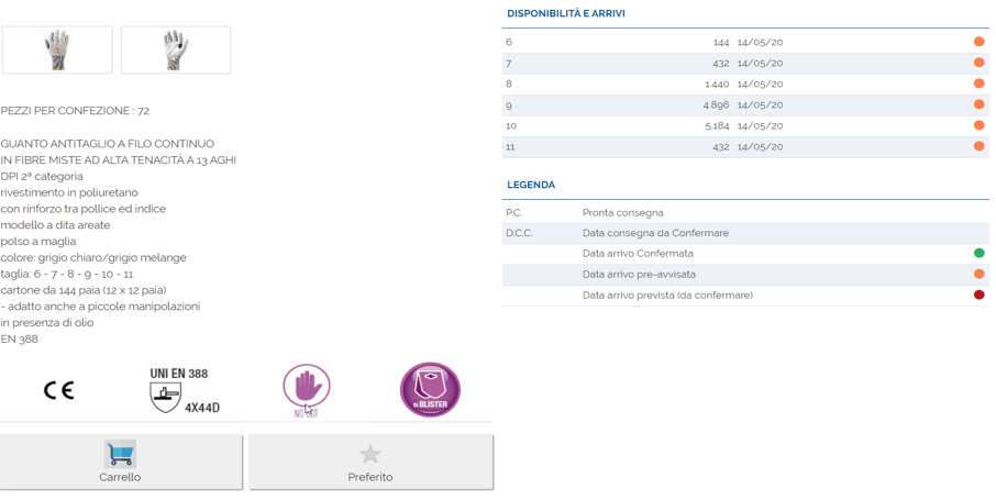 Portale fornitori - Catalogo prodotti